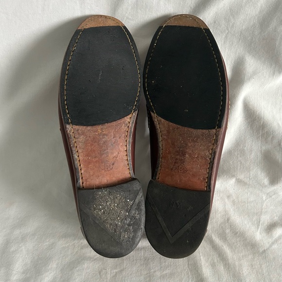 Men’s ALLEN EDMONDS Burgundy Brown Leather Penny Loafers Size 11.5 - Picture 6 of 9